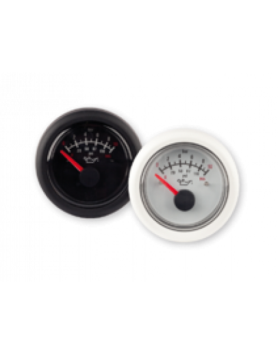 Oil pressure gauge 12V 0-8bar black